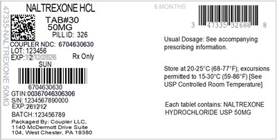 Label (47335 326 88 Naltrexone 50mg 67046 306 30)
